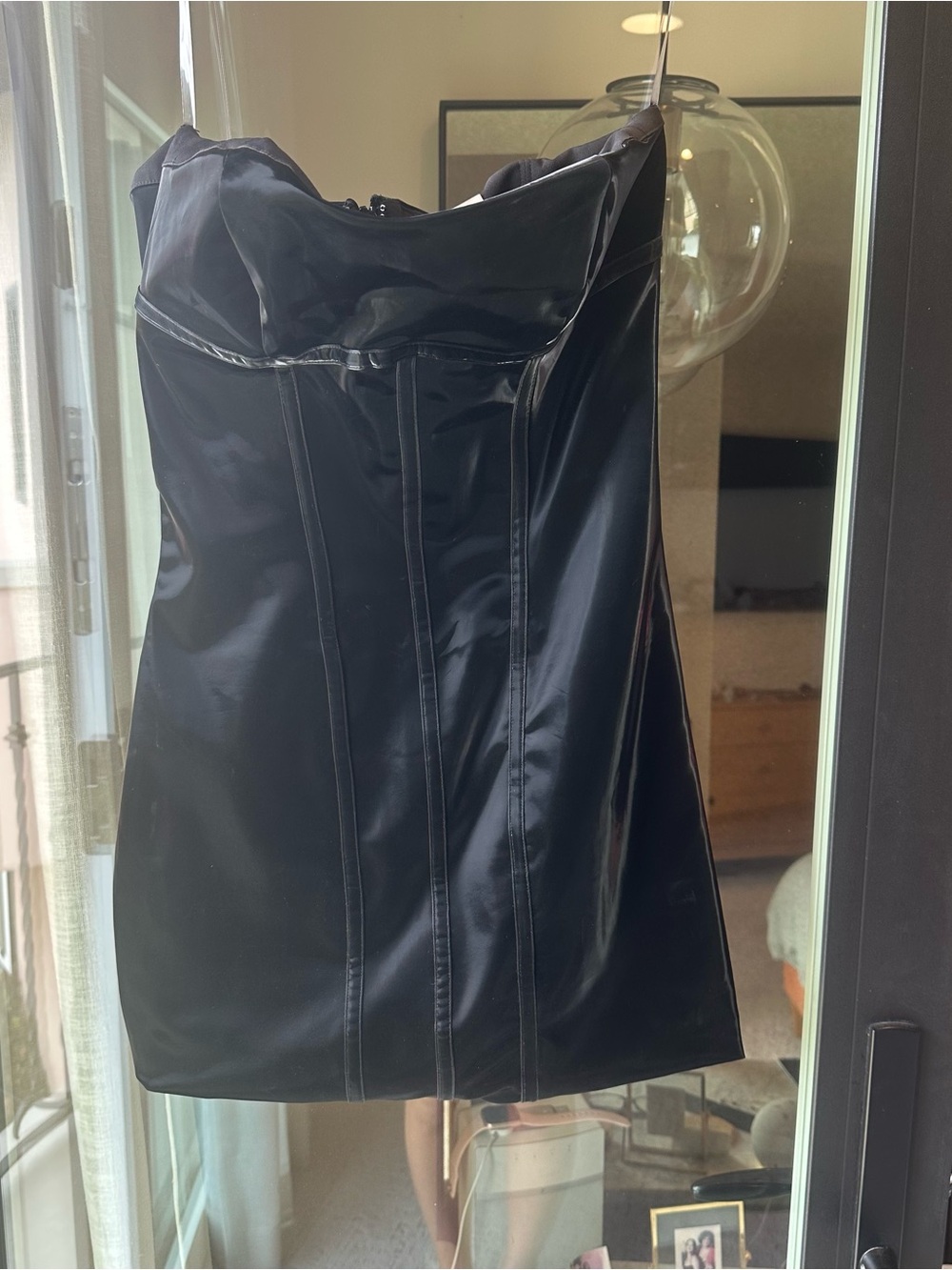 Black Strapless Mini Dress